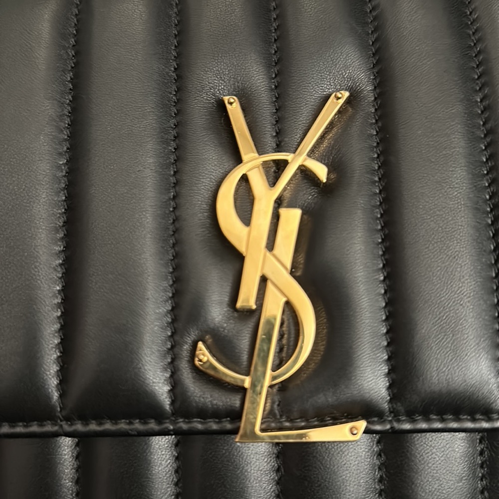 AUTHENTIC YSL VICKY LEATHER CROSSBODY BAG - Picture 12 of 16
